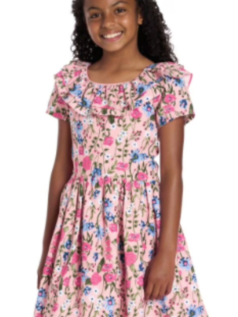 Scotch & Soda Dress Girls 14/16 XL Pink Floral Woven Lined